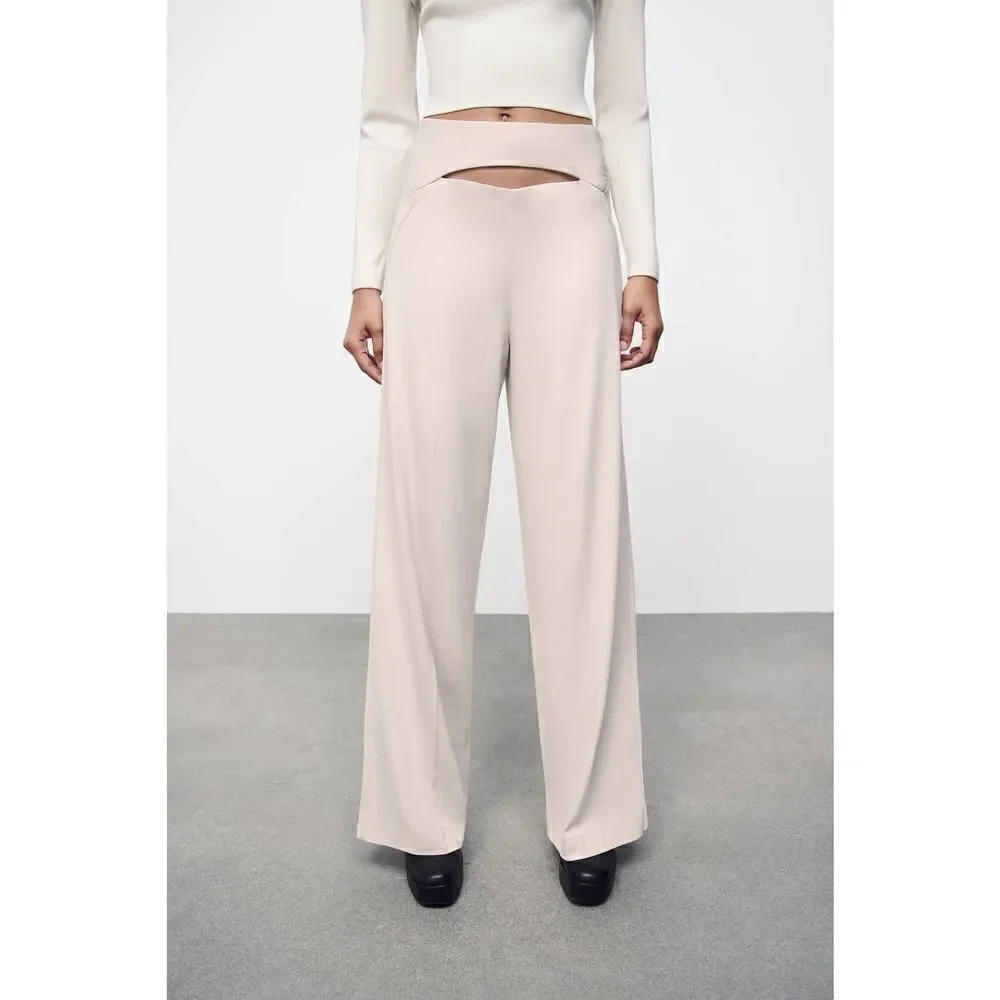 ZARA FULL LENGTH TROUSERS WITH OPENING